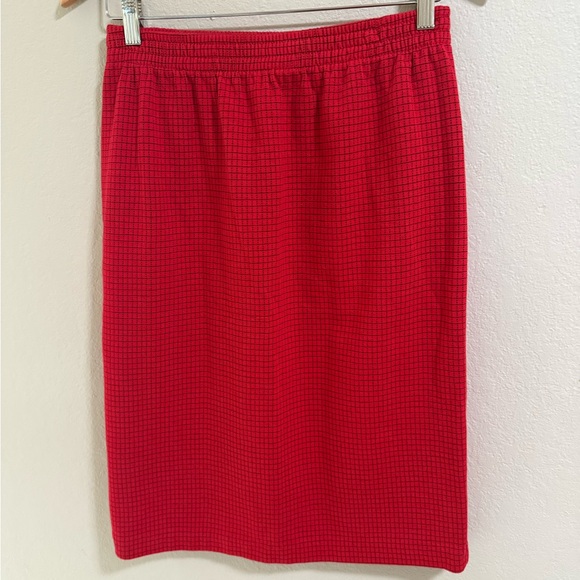 Weekenders Red Grid Knit Blazer size S & Skirt Set Size M - Picture 8 of 10